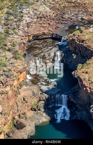 Mitchell Falls dans le Mitchell Plateau, Australian Outback Kimberley, Western Australia, Australia Banque D'Images
