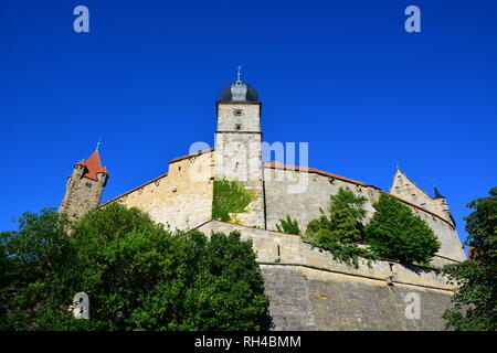 Vue sur château VESTE COBURG près de Coburg, région, Haute-Franconie, Bavière, Allemagne Banque D'Images