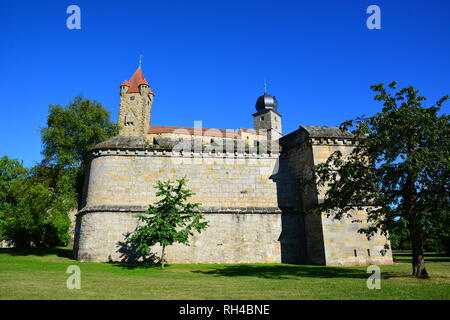 Vue sur château VESTE COBURG près de Coburg, région, Haute-Franconie, Bavière, Allemagne Banque D'Images