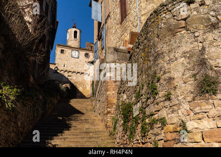 Vue sur la petite ville de Cordes-sur-ciel, Banque D'Images