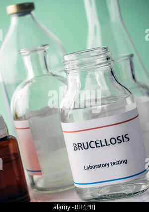 Testez la brucellose en laboratoire, image conceptuelle, composition verticale Banque D'Images