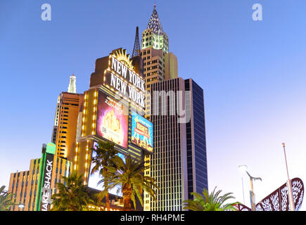 USA, Nevada, Las Vegas : Bande de Las Vegas avec ses hôtels et casinos Banque D'Images