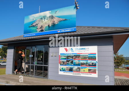 Air volcanique propose des randonnées sur des avions et hélicoptères au lac Rotorua, Rotorua, Nouvelle-Zélande Banque D'Images