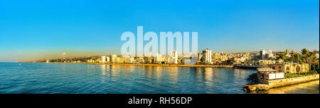 Panorama de la ville de Sidon au Liban Banque D'Images