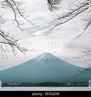 Fuji mountain en automne fond Banque D'Images