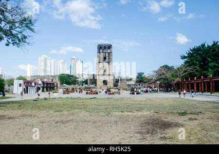 Plaza Mayor au Panama Viejo Banque D'Images