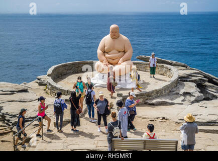 Sculpture de la mer 2018, exposition annuelle sur la promenade côtière entre Bondi et plage de Tamarama, Sydney, Nouvelle-Galles du Sud, Australie. Banque D'Images