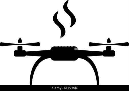 Drone vecteur icône. Appartement moderne, simple vector illustration pour site web ou application mobile. Isolé sur blanc. Illustration de Vecteur