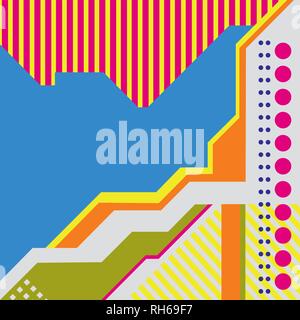 Modèle vecteur multicolore avec des sphères colorées. Exemple géométrique de répéter des cercles sur fond blanc et la couleur des lignes dans le style de demi-teintes. Illustration de Vecteur
