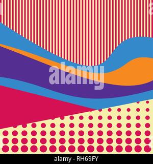 Poster minimaliste de la géométrie. À l'aide de forme simple et la figure. Illustration couleur. Abstract vector pattern design for web banner, entreprise. Illustration de Vecteur