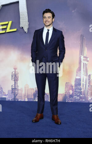 Londres, Royaume-Uni. 31 Jan 2019. Keean Johnson assiste à l'Alita Battle Angel Première mondiale à Odeon Leicester Square, au centre de Londres, UK Jeudi 31 Janvier 2019 Martin Evans/Alamy Live News Banque D'Images