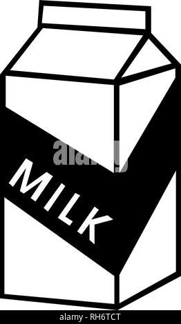 L'icône de la ligne de pack de lait, contour vector sign, style linéaire Les pictogrammes isolé sur blanc. Symbole, logo illustration. Illustration de Vecteur
