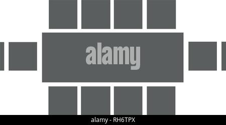 L'icône de la table. L'une des icônes web ensemble. Vector illustration isolé sur blanc. Illustration de Vecteur