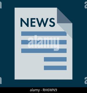 L'icône vecteur journal noir isolé sur fond. Une télévision moderne pictogramme, entreprise, marketing, Internet. Simple Mode symbole vecteur pour site web. Illustration de Vecteur