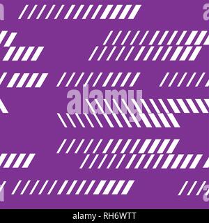 Résumé motif transparent géométrique avec des lignes horizontales à la décoloration, pistes, bandes de demi-teintes. Fond violet. Illustration de Vecteur