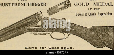 . Source et sportsman. Les chevaux. L'OBTENTEUR ET SPORTSMAN -- J. A. McKERR sur temporairement à 218, rue d'Eureka et faisceau de fines Bottes Cheval San Francisco, Californie &Amp ;. Le piège ou la chasse Outfit U. M. C. Munitions est rendue parfaite avec ce un fusil Remington E. E. Drake, Directeur de la côte du Pacifique Bureau Temporaire : 1700 SUTTER Street, à l'ANGLE DE LA LAGUNA, SAN FRANCISCO, CAL. Dix CHARGES DE MARCHANDISES GAR SUR LE CHEMIN, ( WINCHESTER ARMS CO. RÉPÉTER 1 L. BUREAU TEMPORAIRE 1422 AYENUE Parc Alameda, j Smith !hammerless et fusils d'éjecteur. HUNTERONETRIGGER AUSSI Médaillée d'OR DANS LE Lewis &AMP ; Clark Exposition PHIL Banque D'Images