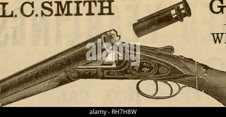 . Source et sportsman. Les chevaux. "Qvtetfev 302 ©tje xnb povi $&amp ;*ft&lt;fXu [5 NOVEMBEB, 1898 L. C. Smith. Armes à feu ARCHE GAGNANTS ANNONCES CHENIL OUAKANTKKL looae* ne jamais tirer avec une ptmaerraade ottro. Tous les coups de rack (8HOOT SMITH FUSILS L. C. SMITH fusils sont fabriqués et garantis par. Veuillez noter que ces images sont extraites de la page numérisée des images qui peuvent avoir été retouchées numériquement pour plus de lisibilité - coloration et l'aspect de ces illustrations ne peut pas parfaitement ressembler à l'œuvre originale.. San Francisco, Californie : [s. n. ] Banque D'Images