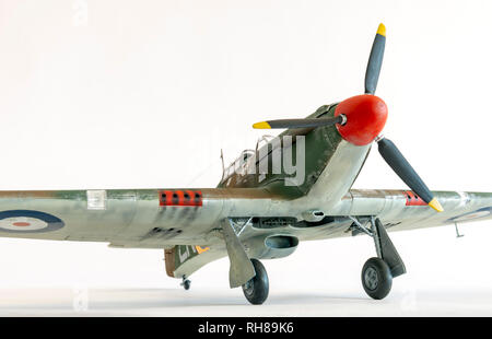 Airfix 1:24 modèle à l'échelle d'un Hawker Hurricane MkI comme avion de combat utilisé dans la bataille d'Angleterre Banque D'Images