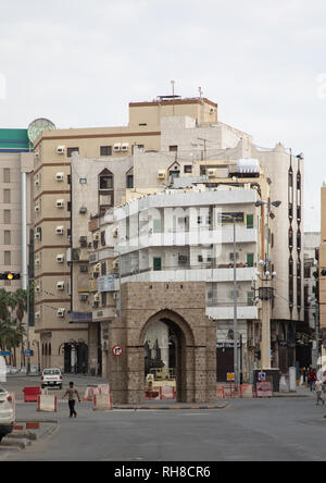 Ancienne porte de la ville, province de La Mecque, Djeddah, Arabie Saoudite Banque D'Images