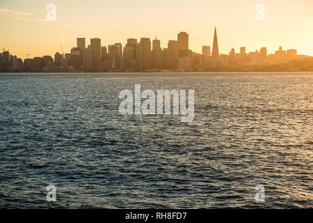 Le centre-ville de San Francisco en fin d'après-midi. Banque D'Images