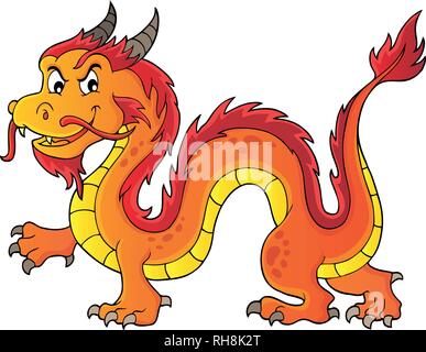 Dragon chinois image Thème 5 - eps10 vector illustration. Illustration de Vecteur