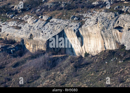 Vue aérienne du site industriel avec chalkpit Banque D'Images