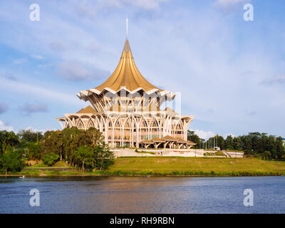 Sarawak nouveau bâtiment du Parlement à Kuching, Malaisie Banque D'Images