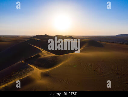 La rub' al Khali désert vue aérienne, rub al-Khali, Khubash, l'Arabie Saoudite Banque D'Images