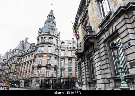 Bruxelles, Belgique - 02 01 2019 - Bâtiments historiques autour du Parlement flamand Banque D'Images