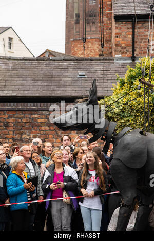 Le rêve de Liverpool Xolo le chien Giants Banque D'Images