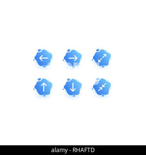 Liquide vecteur moderne de notification l'icône de flèche Banque D'Images