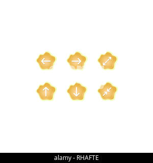 Liquide vecteur moderne de notification l'icône de flèche Banque D'Images