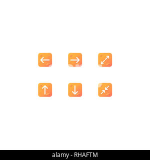 Liquide vecteur moderne de notification l'icône de flèche Banque D'Images