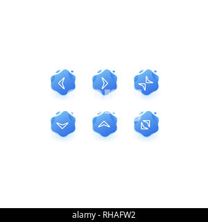 Liquide vecteur moderne de notification l'icône de flèche Banque D'Images