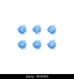 Liquide vecteur moderne de notification l'icône de flèche Banque D'Images