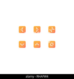 Liquide vecteur moderne de notification l'icône de flèche Banque D'Images