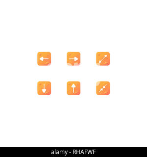 Liquide vecteur moderne de notification l'icône de flèche Banque D'Images