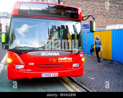 Les transports publics, Cardiff, Pays de Galles, Royaume-Uni Banque D'Images