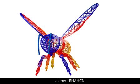 Le rendu 3D d'un arc-en-ciel colorés exposés sur des animaux blanc Banque D'Images Le rendu 3D d'un arc-en-ciel colorés exposés sur des animaux blanc Banque D'Images