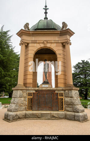 Boer War Memorial de Carillon Park dans le centre-ville de Bathurst, New South Wales, Australie Banque D'Images