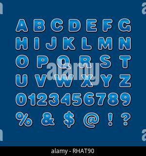 Illustration de l'alphabet anglais autocollants cousu les lettres en vector Illustration de Vecteur