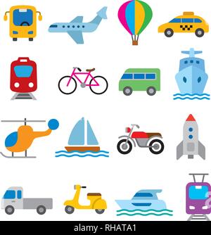 Des illustrations pour les icônes de transport concept Illustration de Vecteur