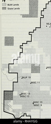 . Étude botanique de la chaîne Ruby, Madison County, Montana, Dillon zone Ressources, Bureau de la gestion des terres . Botanique ; botanique ; plantes rares ; les plantes rares. La figure 2. L'emplacement des placettes d'inventaire de la végétation ECODATA ^ du périmètre du projet Terres BLM Terres d'Etat. 96JP22 . 96JP21 ^6JP20. Veuillez noter que ces images sont extraites de la page numérisée des images qui peuvent avoir été retouchées numériquement pour plus de lisibilité - coloration et l'aspect de ces illustrations ne peut pas parfaitement ressembler à l'œuvre originale.. Dumouriez, James P ; Heidel, Bonnie L ; Pierce, John ; Cooper, Stephen V ; United States. Bureau de la Banque D'Images