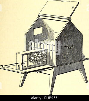 . Le livre du jardin. Le jardinage. Les ruchers. 523 La santé des autochtones, le thym sauvage, &amp;c, sont plus tard dans fleurir. À moins- Fig. Stand 739.. la théorie de M. Munn, elle va-t-il nécessaire de lire son livre sans préjugés et très raisonnable. La ruche dans l'usage commun est trop connue pour besoin de description. Il est, peut-être, comme mal adapté aux désirs et habitudes des insectes comme il est unpicturesque et dépourvu de l'ornement qu'un jardin ap- pendage. Comment un tel formulaire est venu à être adopté c'est pas facile à dire, mais qu'il a existé bien est très clair ; pour nous trouver dans une forme améliorée décrite par ha Banque D'Images