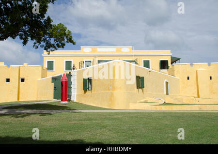 Fort Christiansvaern est une fortification danois construit à partir de 1738 à 1749 de Christiansted St Croix USVI Banque D'Images