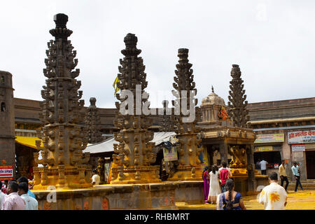 JEJURI, district de Pune, Maharashtra, août 2018, dévot à Lord Khandoba temple Banque D'Images