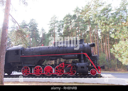 Ancienne rétro train sur une image aux couleurs de fer. Banque D'Images