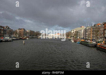 Mauvais Temps à la Amsterdam 2019 Amstelriver Banque D'Images