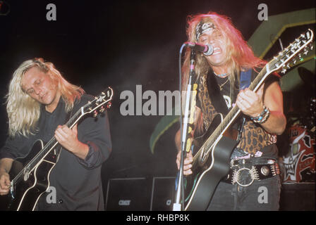 Groupe de rock américain poison en 1998. Photo : Jeffrey Mayer Banque D'Images