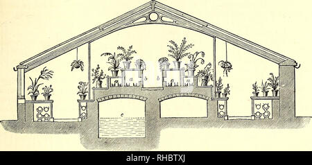 . Le livre du jardin. Le jardinage. ORCHID-Maisons. Tuyaux 409 placées sous les tables annexes, comme de sorte que chaque étagère tient l'eau, avec la vue dans l'article, fig. 561. Dans le centre est vue, comme M. Smith, l'excellent conservateur, une scène formé de la chaussée, creusée nous a informés, de l'humidité par la Fig. 561.. J g L'évaporation au profit des plantes. Sur le sommet de cette étape est d'une promenade, qui est monté aux par étapes à la fin. La chambre semble avoir été érigé sur des principes similaires à celle de feu M. Clowes à Manchester. Comme une instance de la mutabilité des choses humaines, Banque D'Images